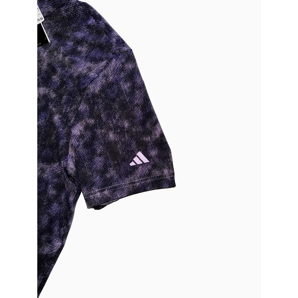 Adidas Ultimate Textured Print Golf Polo Shirt Men's Size Medium Powder Plum NWT